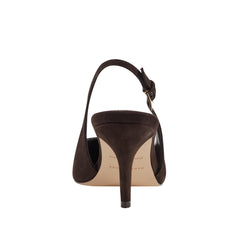 Dorie Slingback Pump - Dark Brown Leather