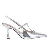 Remmi Strappy Slingback Pump - Silver Metallic