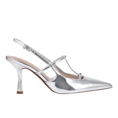 Remmi Strappy Slingback Pump - Silver Metallic