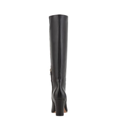 Estella Knee High Boot - Dark Brown Leather