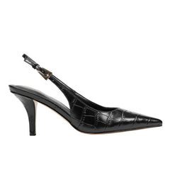 Dorie Slingback Pump - Black Croco