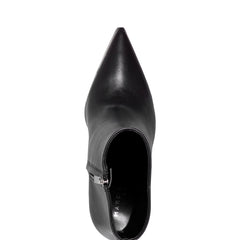 Elynna Block Heel Bootie - Black Leather