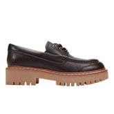 Nerida Lug Sole Loafer - Dark Brown Leather
