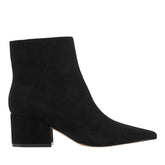 Alfie Block Heel Ankle Bootie - Black Suede
