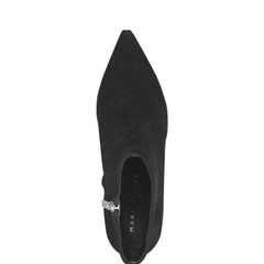Alfie Block Heel Ankle Bootie - Black Suede
