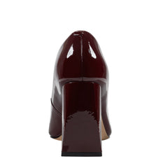 Minny Block Heel Pump - Merlot Patent