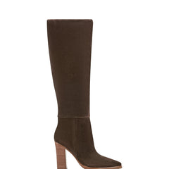 Lannie Dress Boot - Dark Brown Suede
