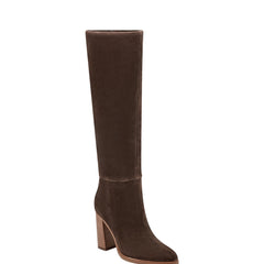Lannie Dress Boot - Dark Brown Suede