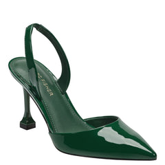 Hadya Slingback Pump - Green Patent