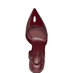 Hadya Slingback Pump - Dark Red Patent