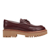 Nerida Lug Sole Loafer - Dark Red Leather