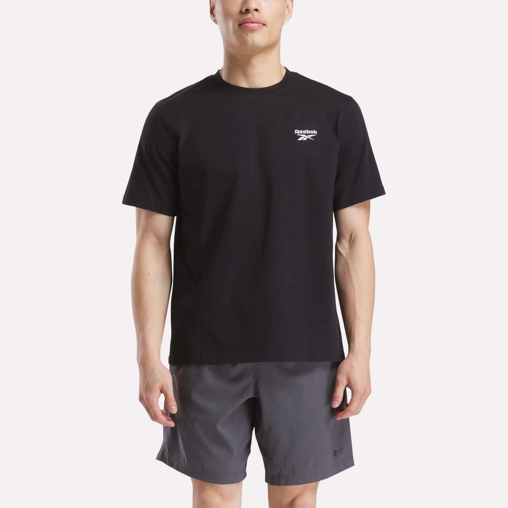 Reebok Men Men's Small Logo Crewneck Short Sleeve T-Shirt