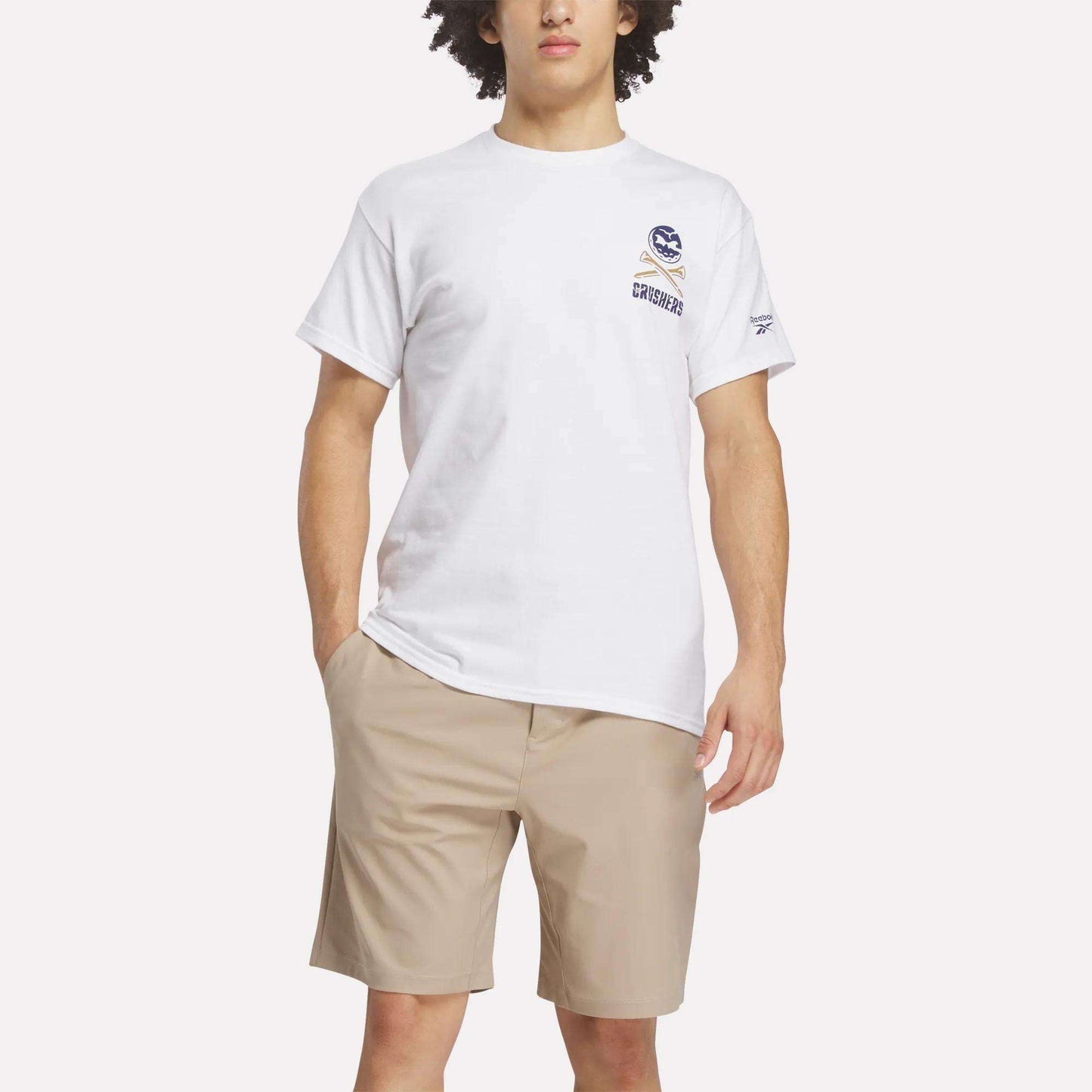 Reebok Men Men's Crushers Stacked Logo Tee