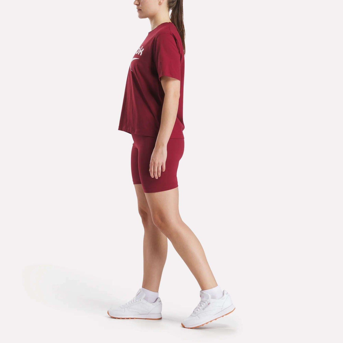 Reebok Women Women's Big Logo Oversized Crew Short Sleeve Tee