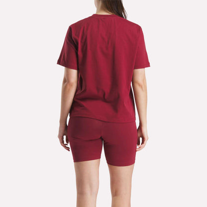 Reebok Women Women's Big Logo Oversized Crew Short Sleeve Tee