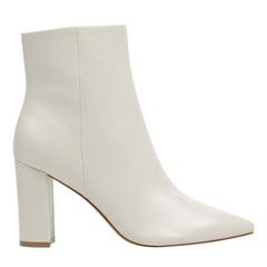 Ulani Heeled Bootie - Ivory Leather
