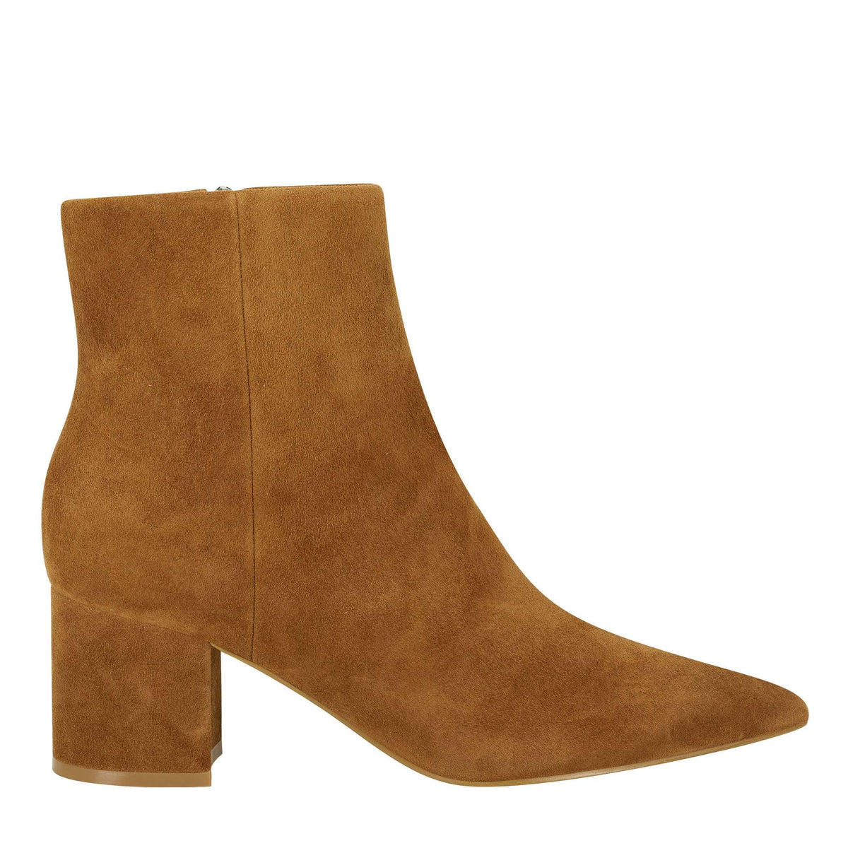 Jarli Pointy Ankle Bootie - Brown Suede