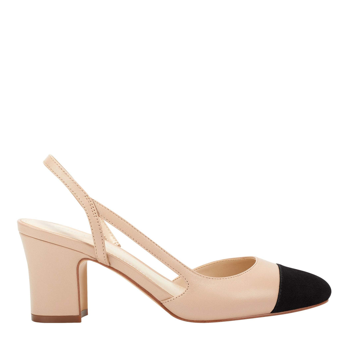 Laynie Block Heel Pump - Natural