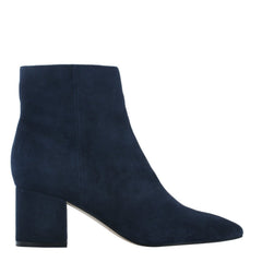 Jarli Pointy Ankle Bootie - Navy Suede