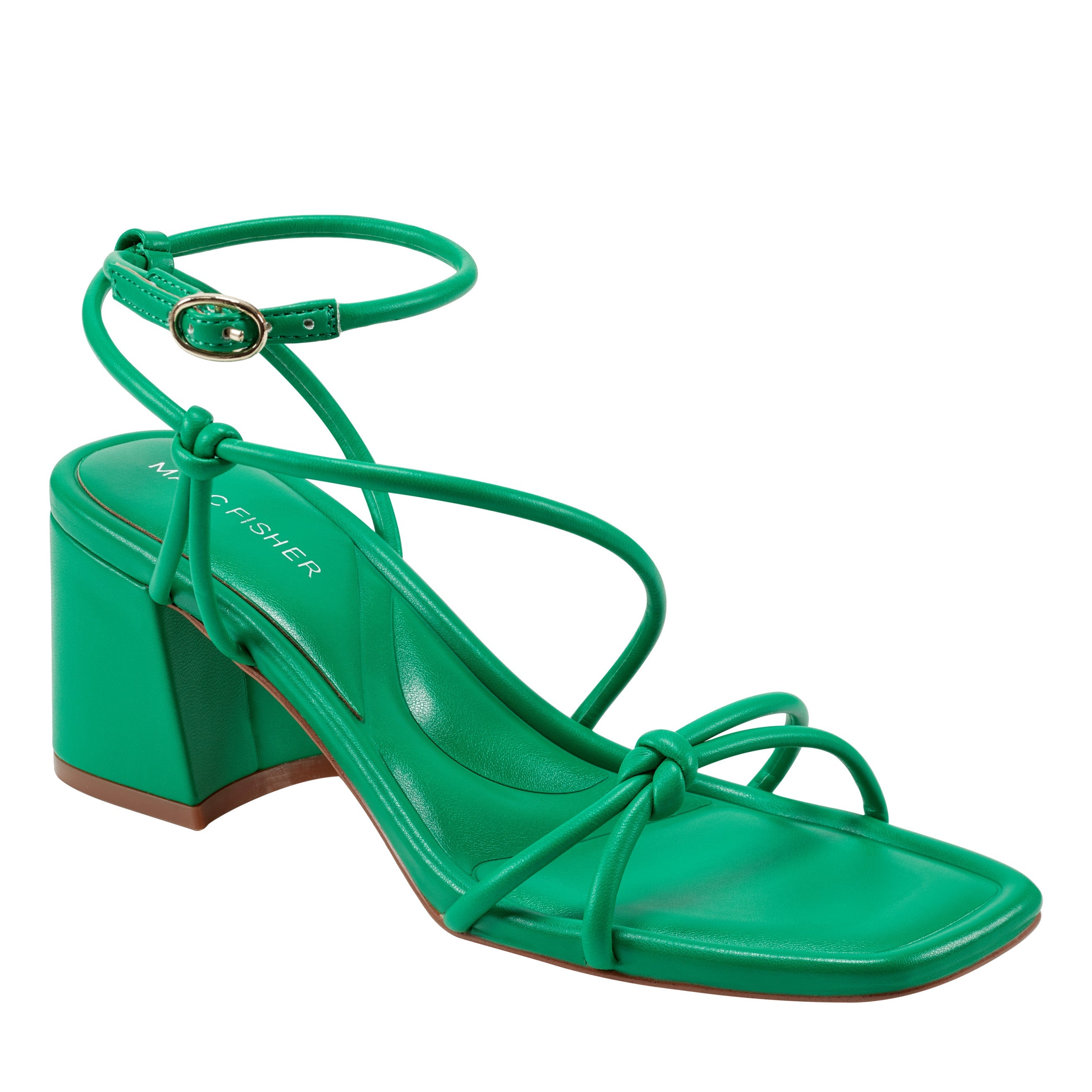 Gurion Block Heel Sandal - Dark Green