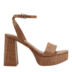 Sadel Platform Sandal - Cognac