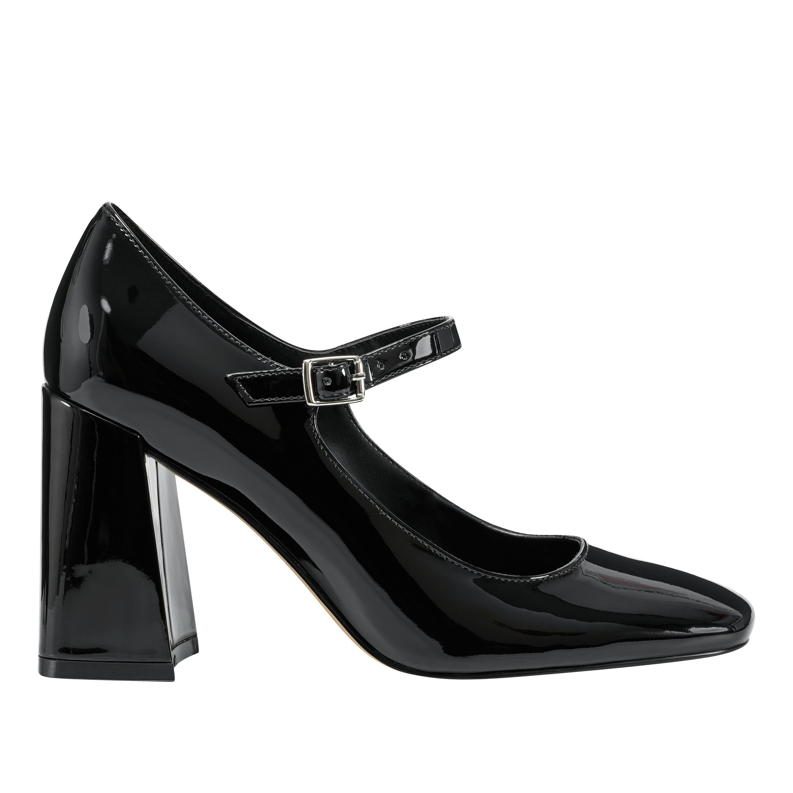 Charin Block Heel Mary Jane - Black Patent