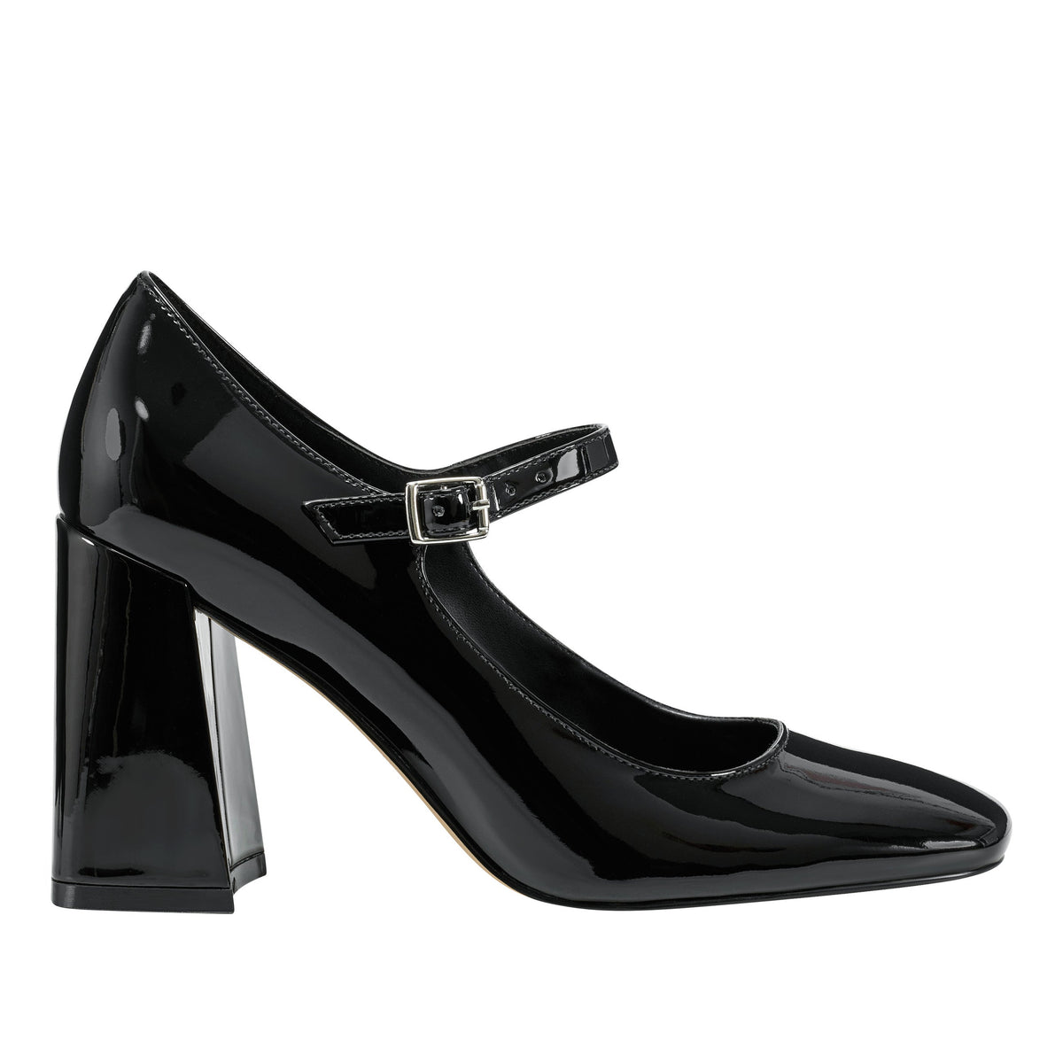 Charin Block Heel Mary Jane - Black Patent