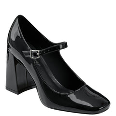 Charin Block Heel Mary Jane - Black Patent