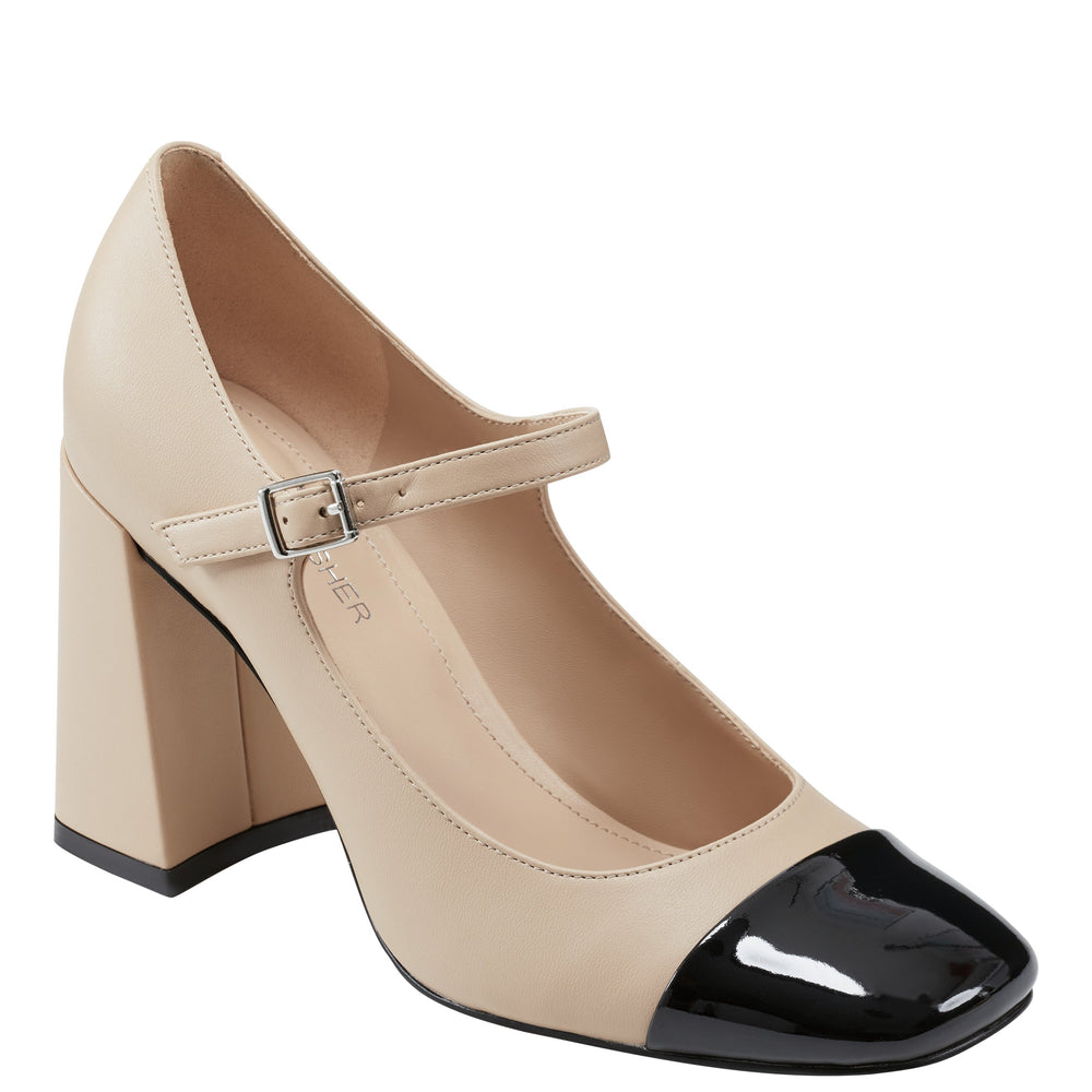 Charine Cap Toe Mary Jane - Natural/Black