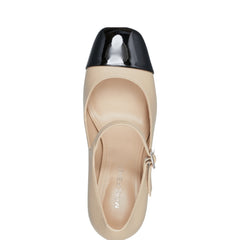 Charine Cap Toe Mary Jane - Natural/Black