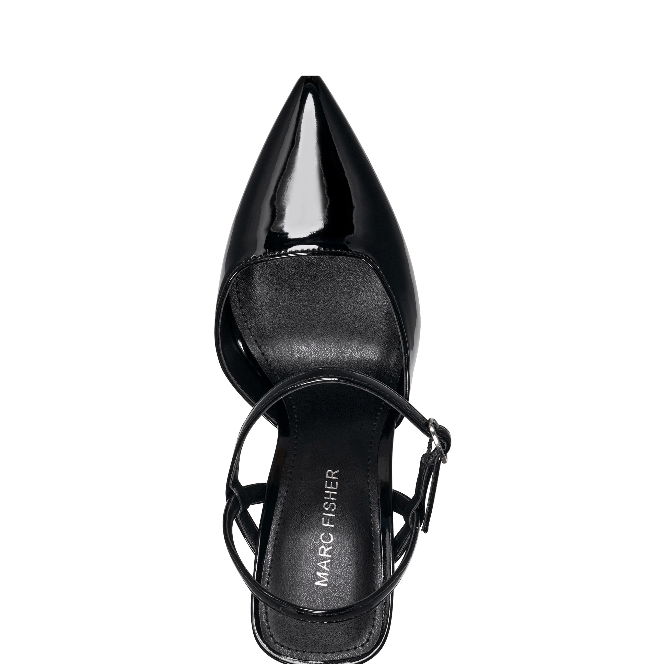 Doster Pointy Toe Slingback - Black Patent