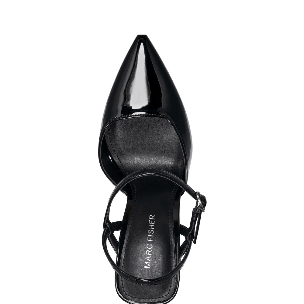 Doster Pointy Toe Slingback - Black Patent