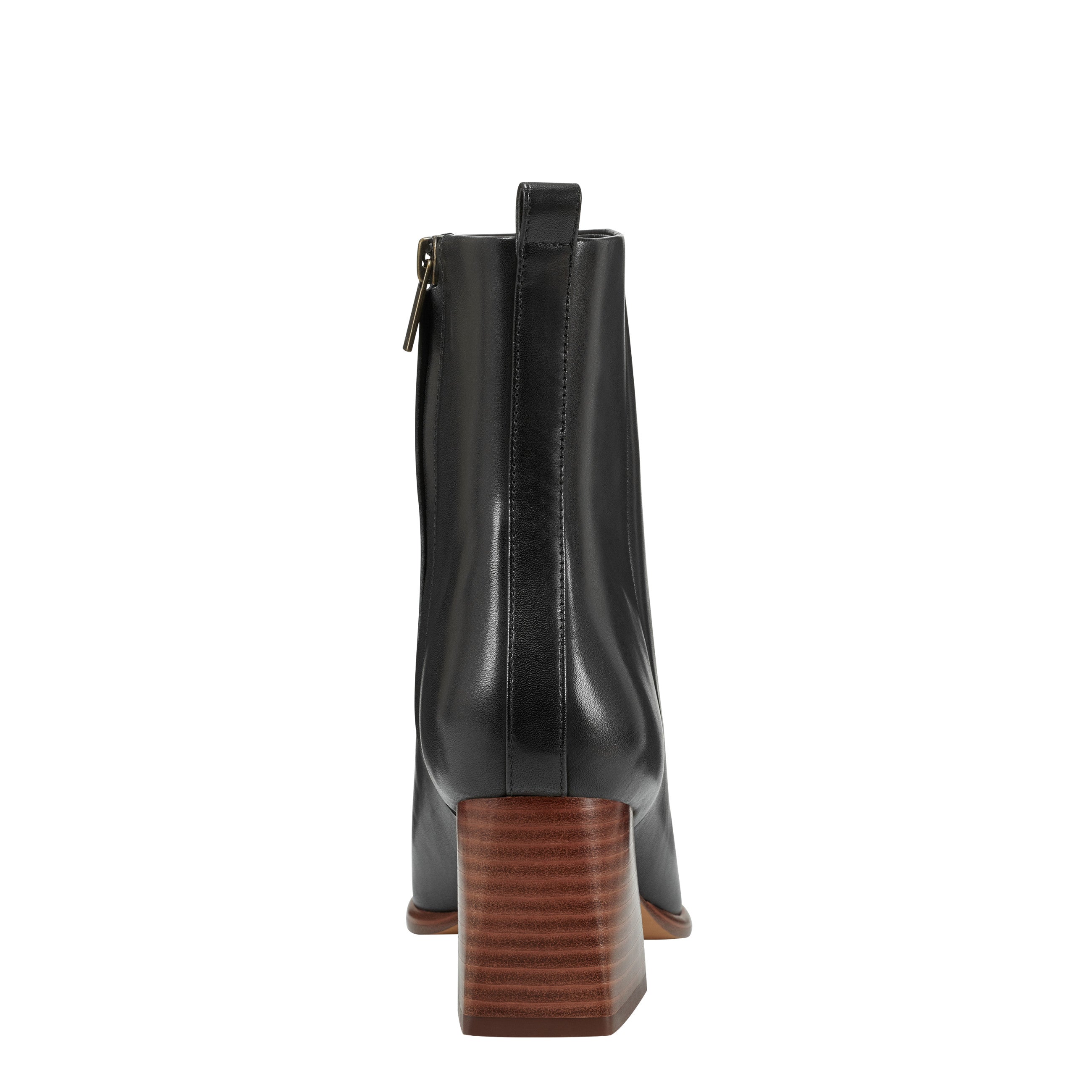 Floria Square Toe Bootie - Black Leather