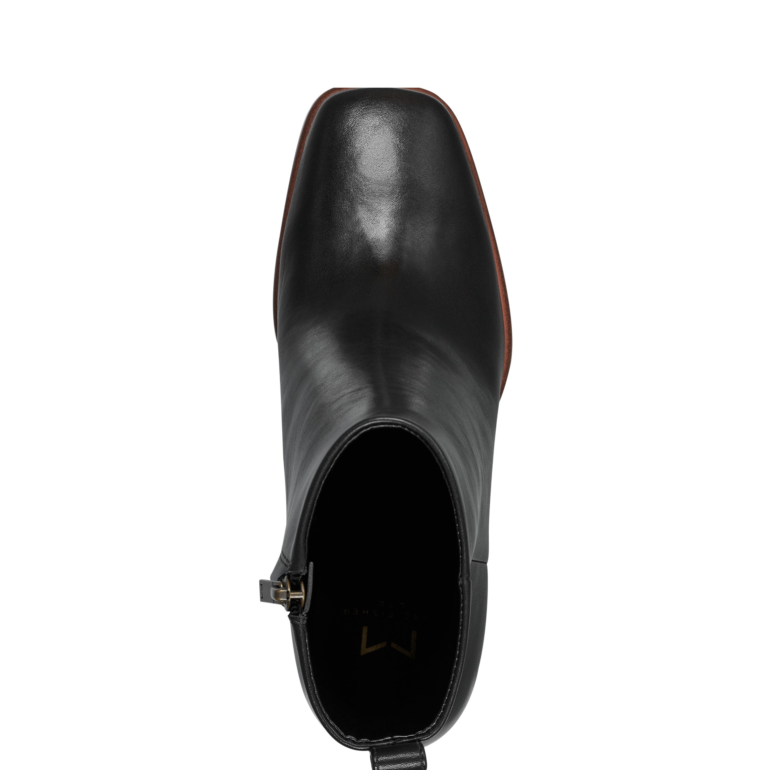 Floria Square Toe Bootie - Black Leather
