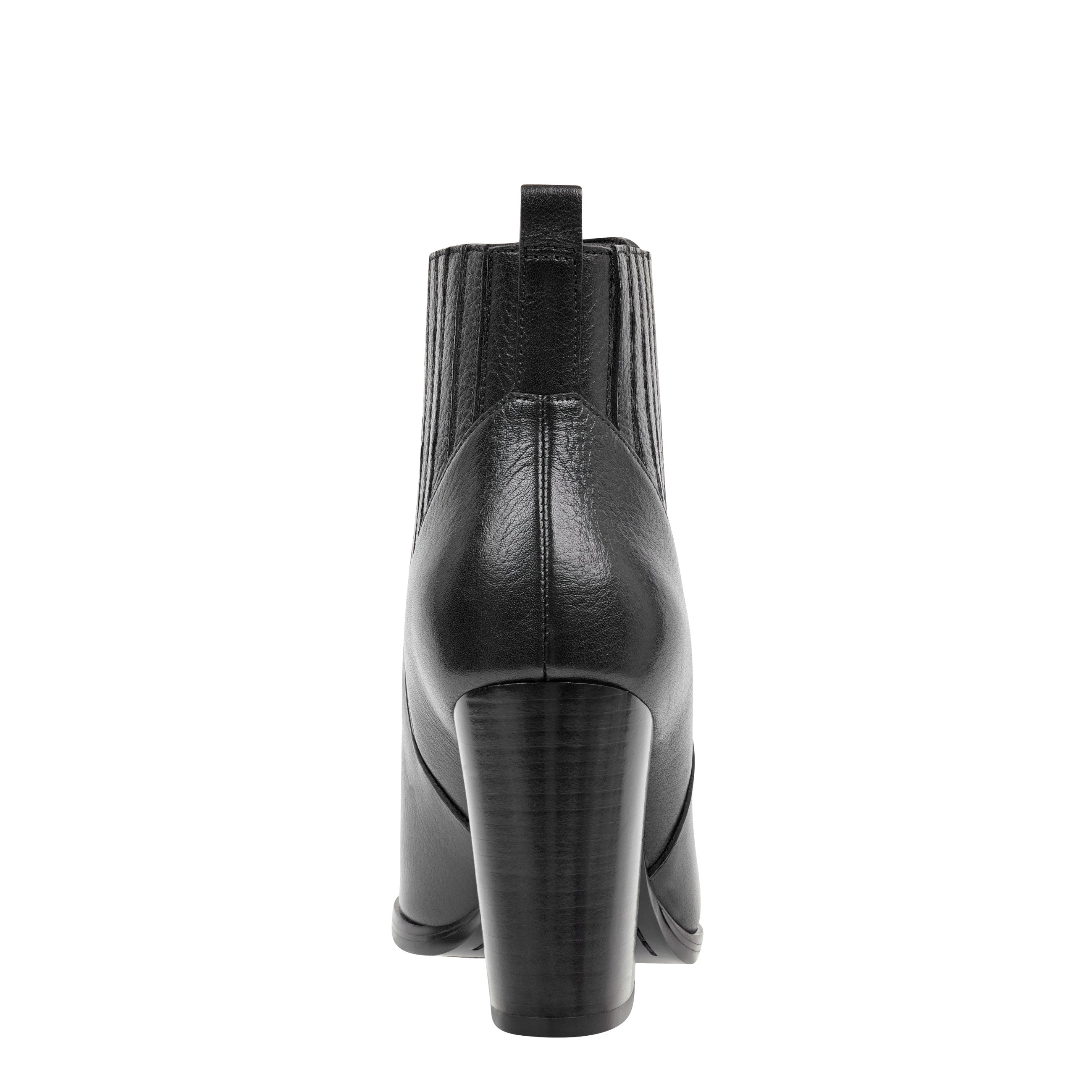 Alva Pointy Toe Bootie - Black Leather