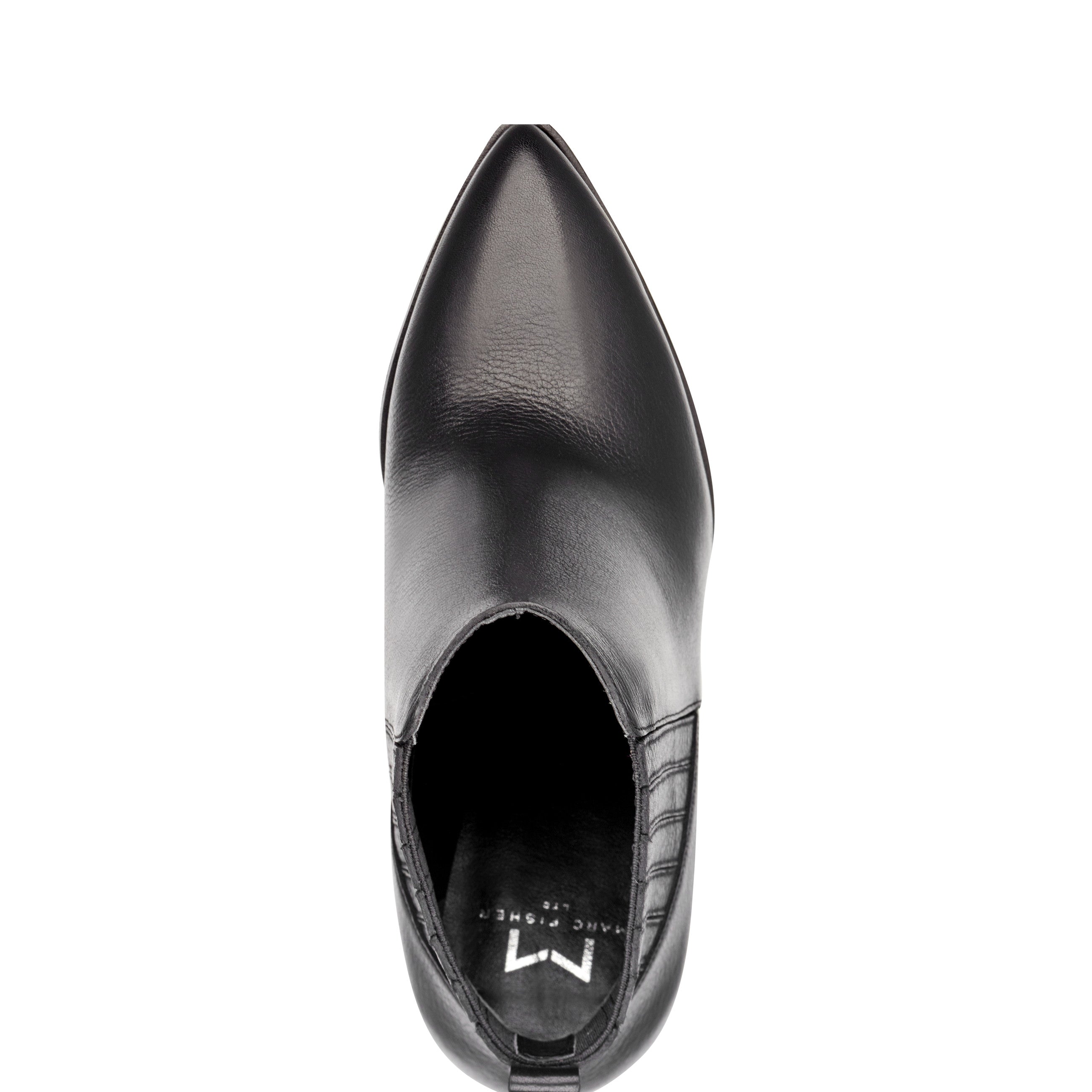 Alva Pointy Toe Bootie - Black Leather