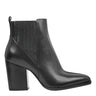 Alva Pointy Toe Bootie - Black Leather