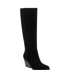 Challi Pointy Toe Boot - Black Suede