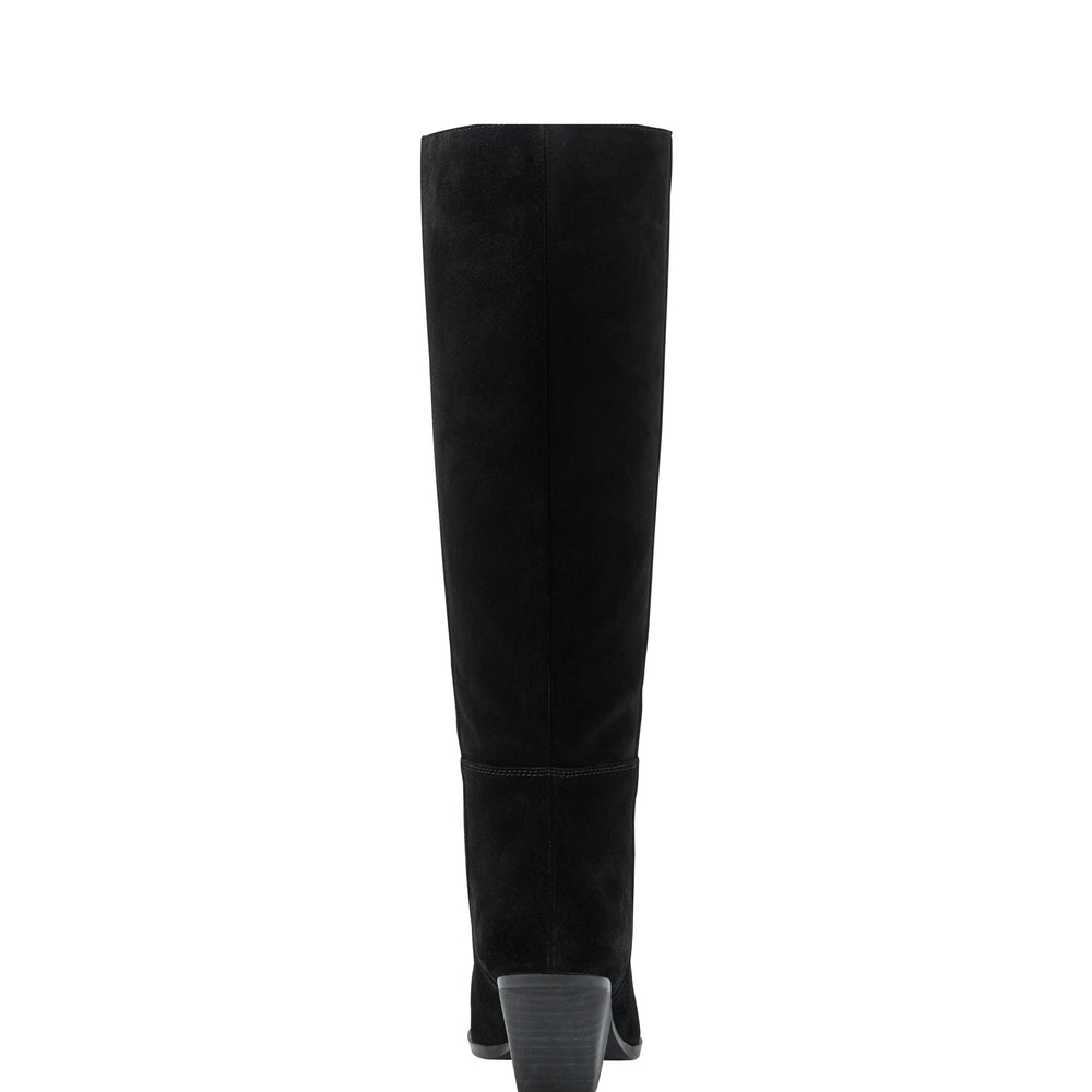 Challi Pointy Toe Boot - Black Suede