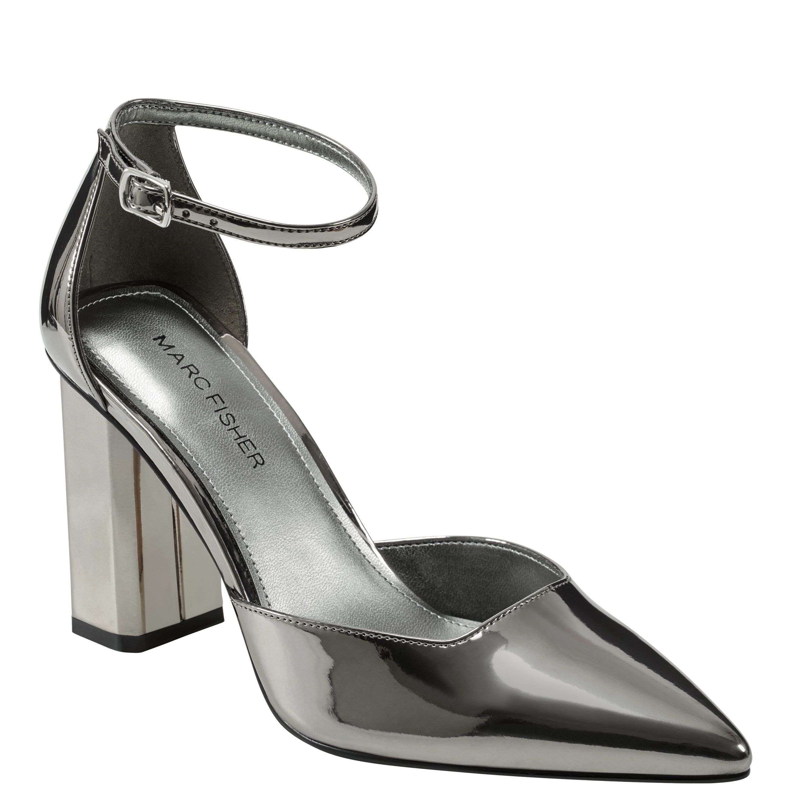 Demeter Ankle Strap Pump - Pewter Metallic