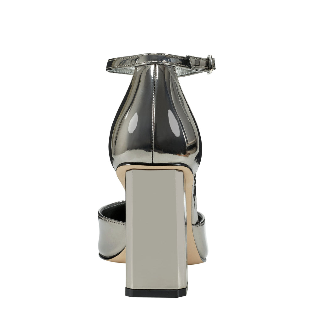 Demeter Ankle Strap Pump - Pewter Metallic