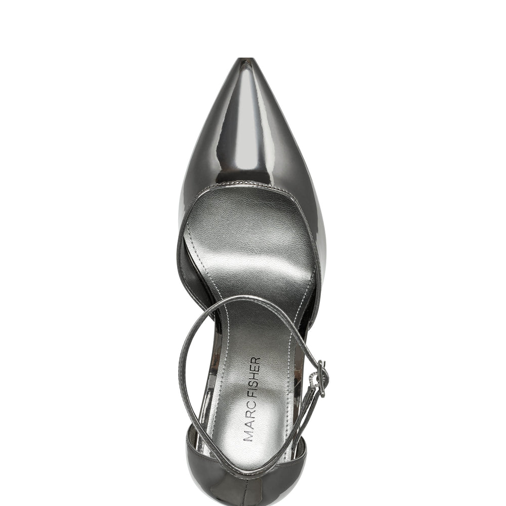 Demeter Ankle Strap Pump - Pewter Metallic