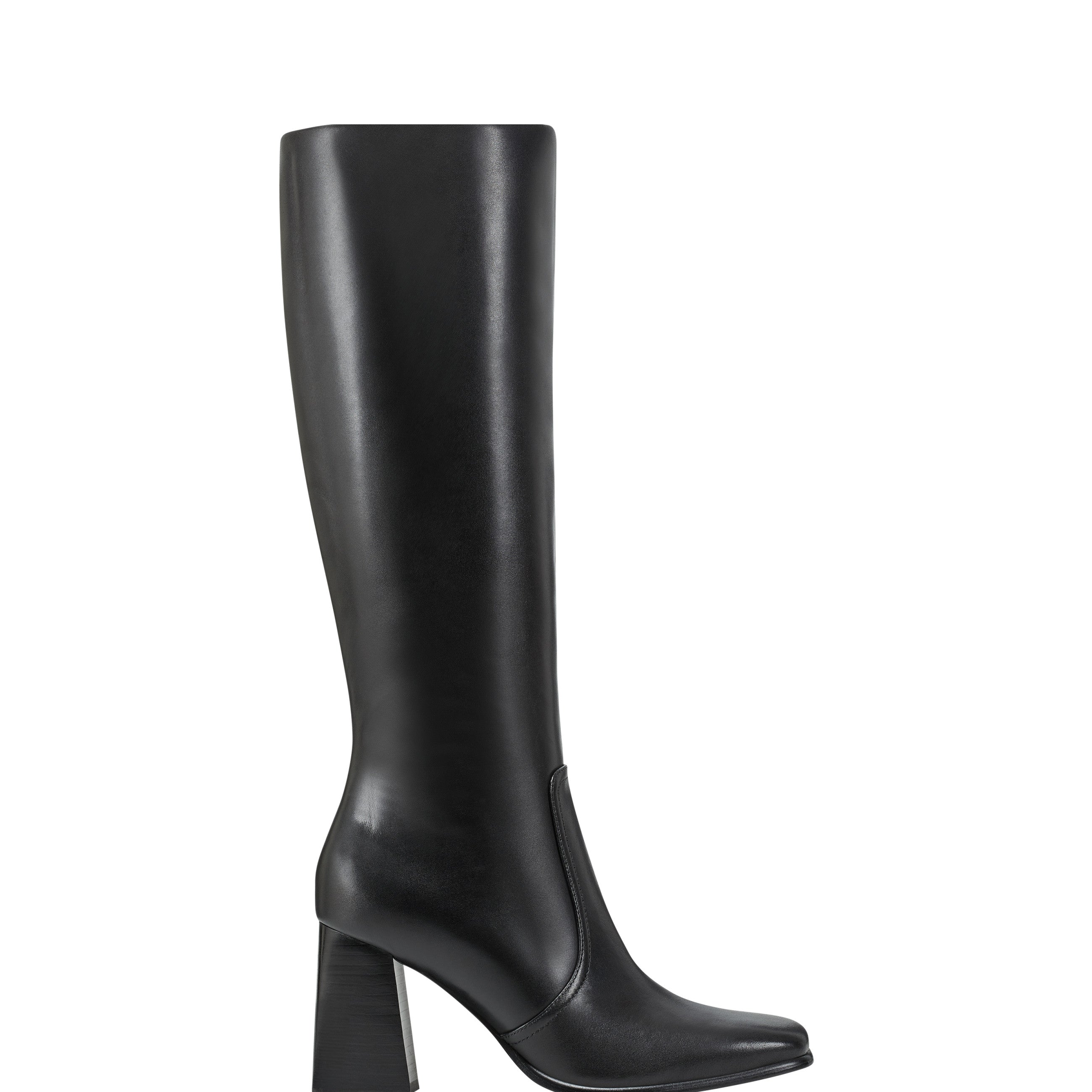Dreeam Block Heeled Boot - Black Leather