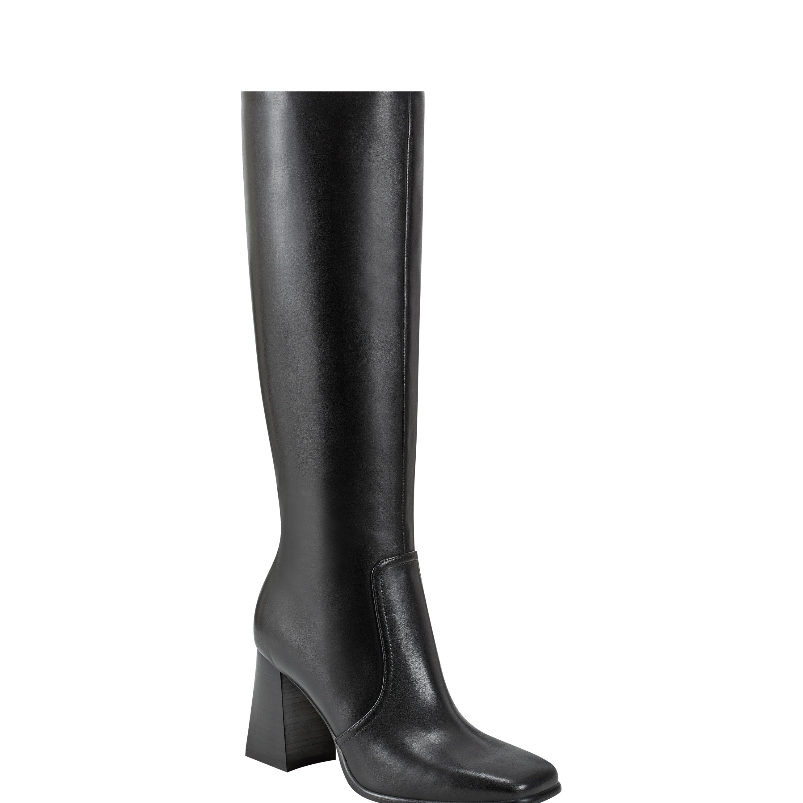 Dreeam Block Heeled Boot - Black Leather