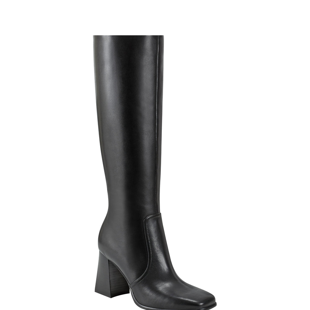 Dreeam Block Heeled Boot - Black Leather