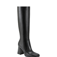 Dreeam Block Heeled Boot - Black Leather