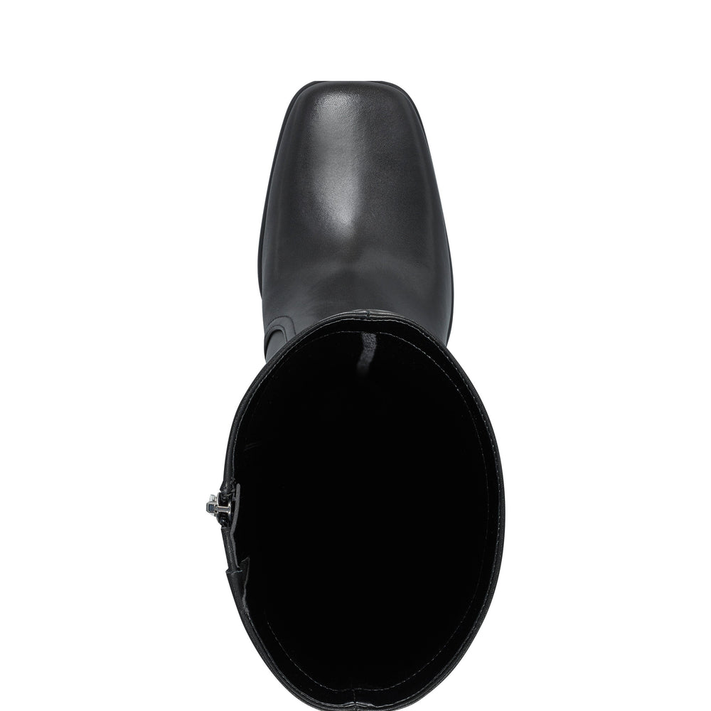 Dreeam Block Heeled Boot - Black Leather