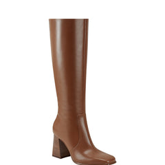 Dreeam Block Heeled Boot - Tan Leather
