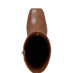Dreeam Block Heeled Boot - Tan Leather