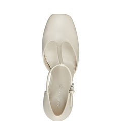 Cyrene T-Strap Pump - Chic Cream